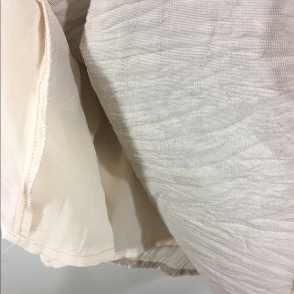 Floreat | Champagne Velvet Shift Dress Short Sleeve Front Pockets Size Small - Picture 6 of 9